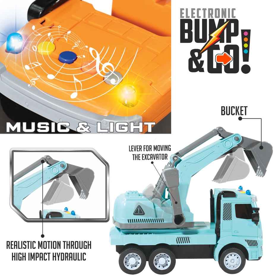 Itoys Bump N Go Excavator (Colour May Vary)