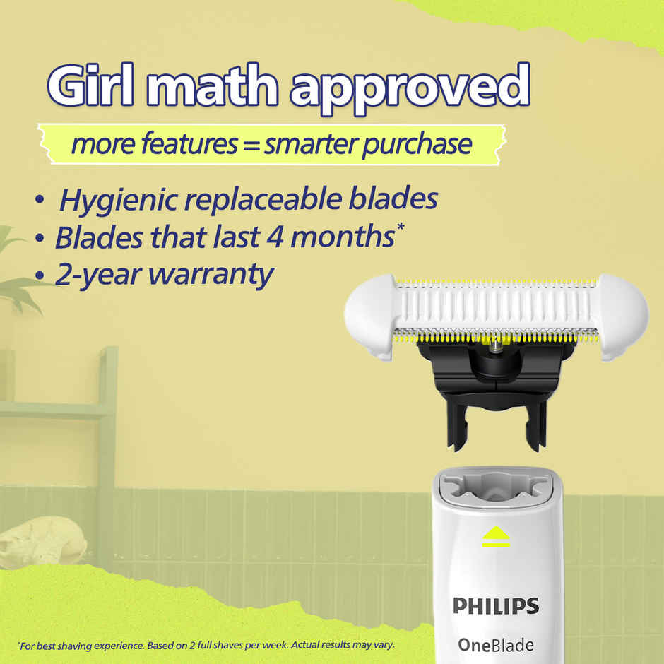 Philips OneBlade Intimate - Underarm, Body, Bikini Trimmer & Electric Razor |  Skin Safe Blade