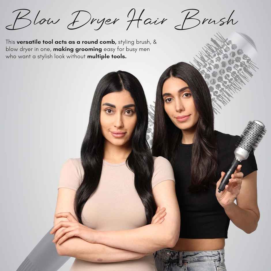 Beaute Secrets Round Blow Dryer Hair Brush Makes curls defined and full of volume