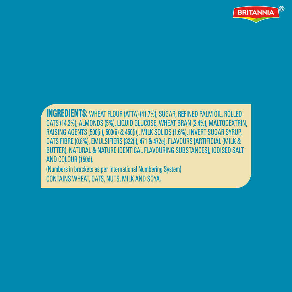 Britannia Nutrichoice Almond and Oats Milk Biscuits | Maida-free and Trans Fat-free
