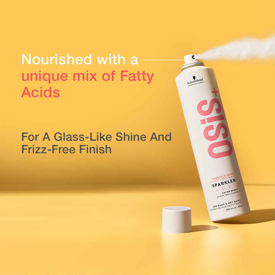 Schwarzkopf Professional OSiS+ Sparkler Hair Styling Shine Spray I Frizz Free Shine I Vegan