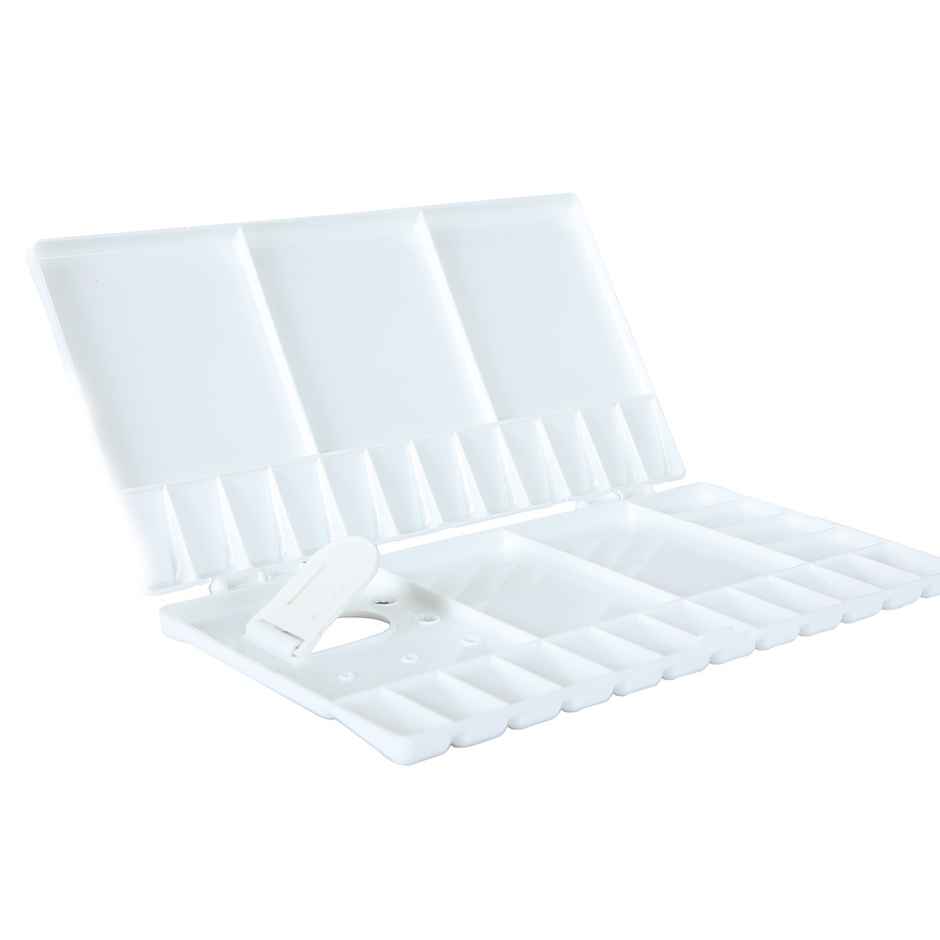 Brustro Artists Plastic Folding Box Palette I 33 Wells - 26X13Cm