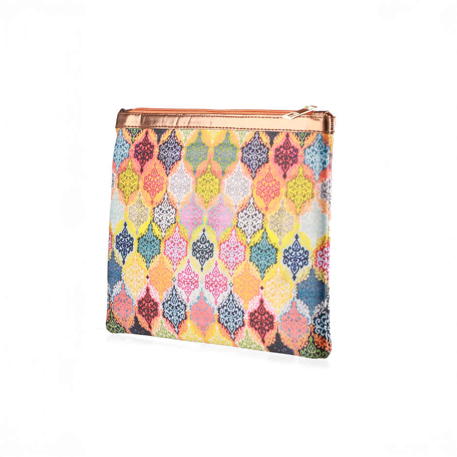 Priyaasi Women's Fabric Zipper Pouch | Multicolour - One Size