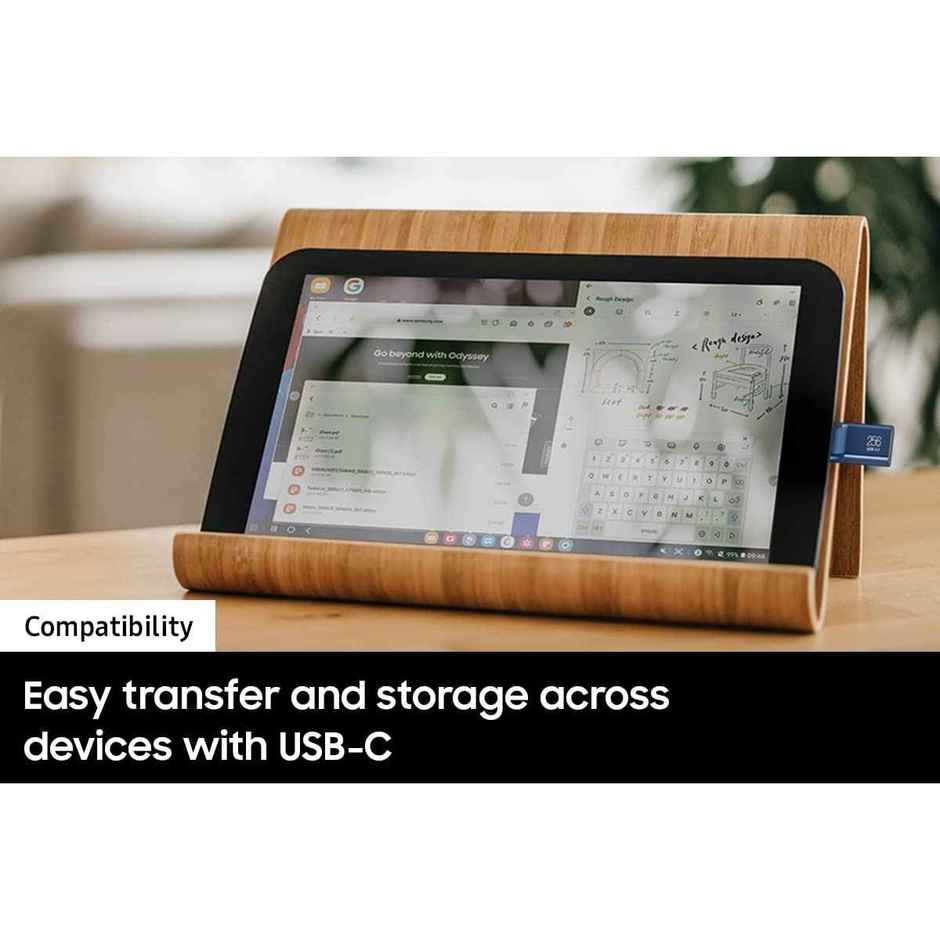 Samsung Type C Usb Flash Drive 64Gb | Transfers 4Gb Files In 15 Sec W/Up To 300Mb/S - Blue