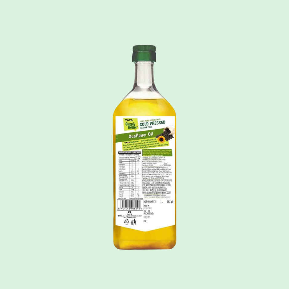 Tata Simply Better Sunflower Cold Pressed Oil | Healthy Cooking Oil