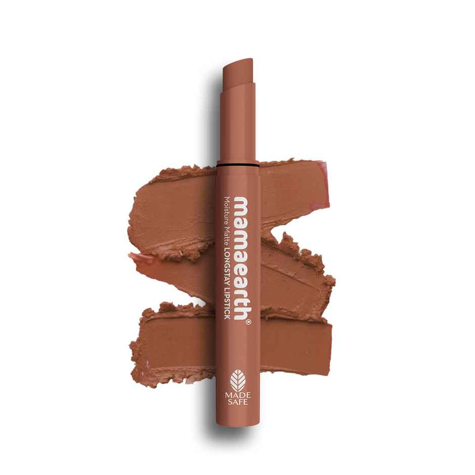 Mamaearth Moisture Matte Longstay Lipstick With Avocado Oil & Vitamin E - Cinnamon Nude