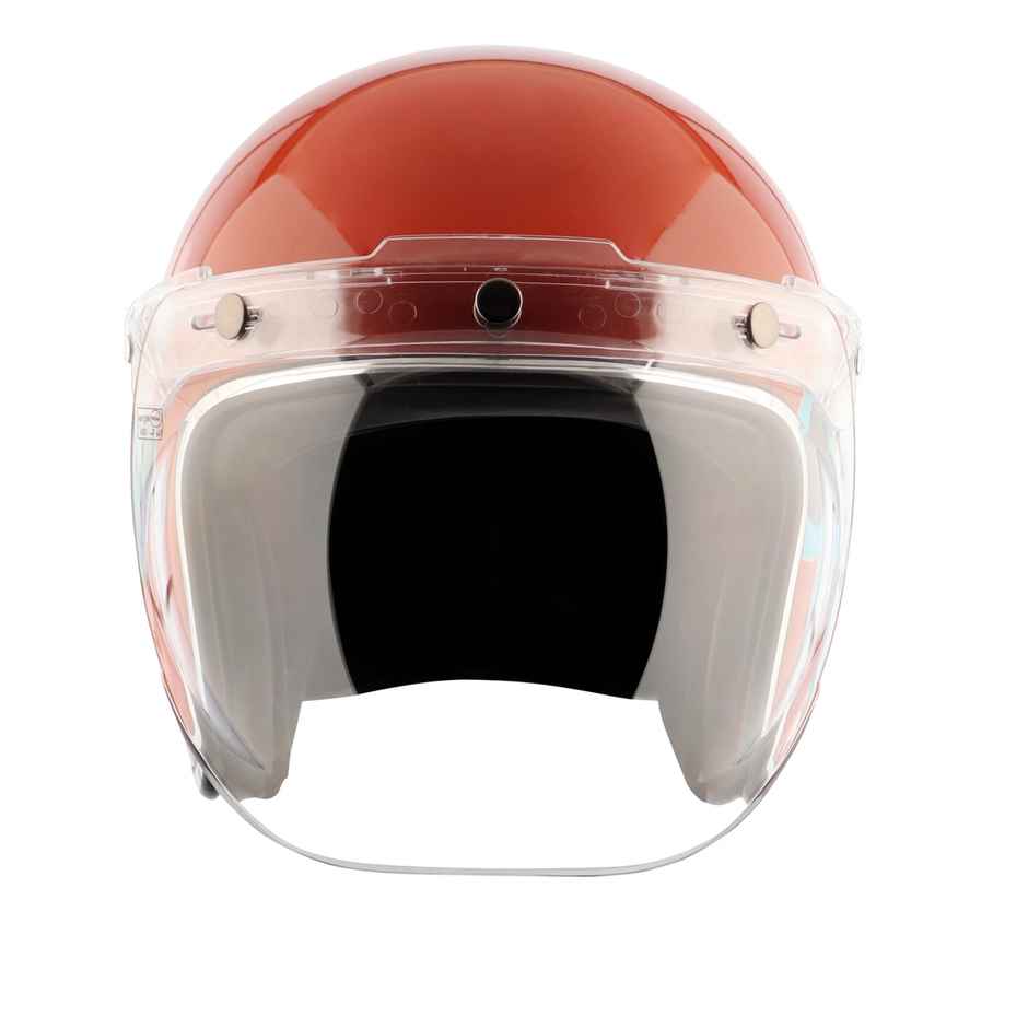 Axor Retro Jet Sportz C13 Isi Ece And Dot Certified Open Face Helmet - Orange Blue - L