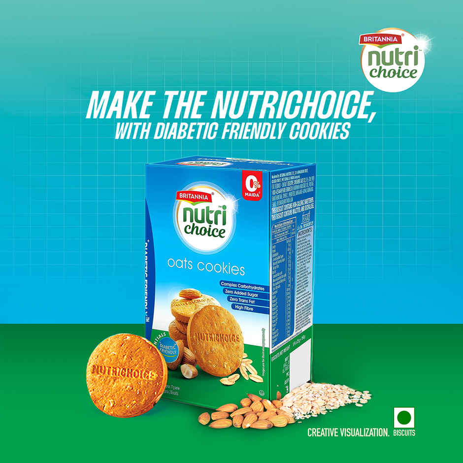Britannia Nutrichoice Oats Cookies Diabetic Friendly