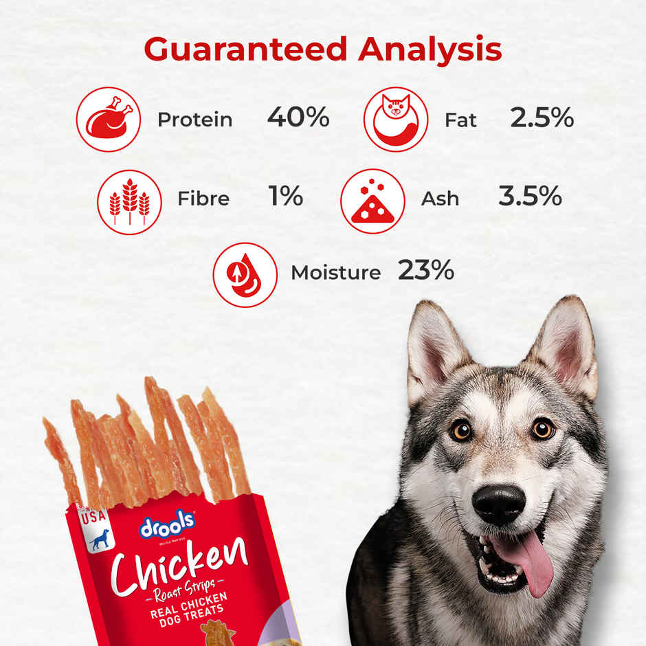 Drools Chicken Roaststrips Dog Treats | Best For Training & Bonding | For Puppy & Adult