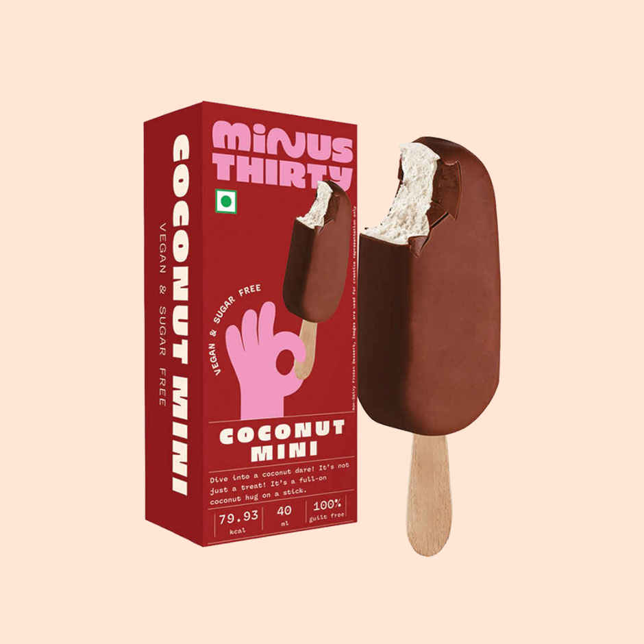 Minus Thirty Coconut Mini Ice Cream Stick | Vegan & Sugar Free