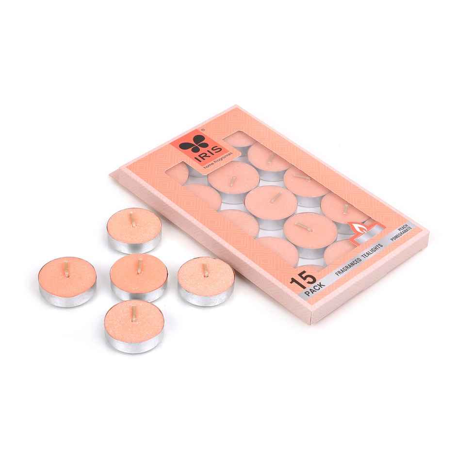 IRIS Fragranced Tealight Candles | Peach Pomegranate
