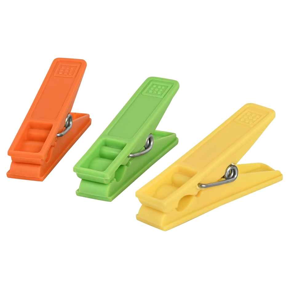 Sinco Elita Cloth Clips / Cloth Pegs - Pack of 1 (12 Pieces) - Yellow Combo
