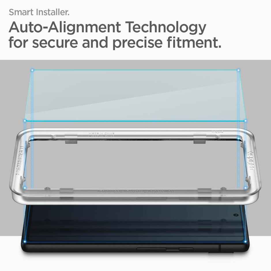 Spigen Alignmaster Tempered Glass Screen Protector Guard For Google Pixel 6a - 2 Pack