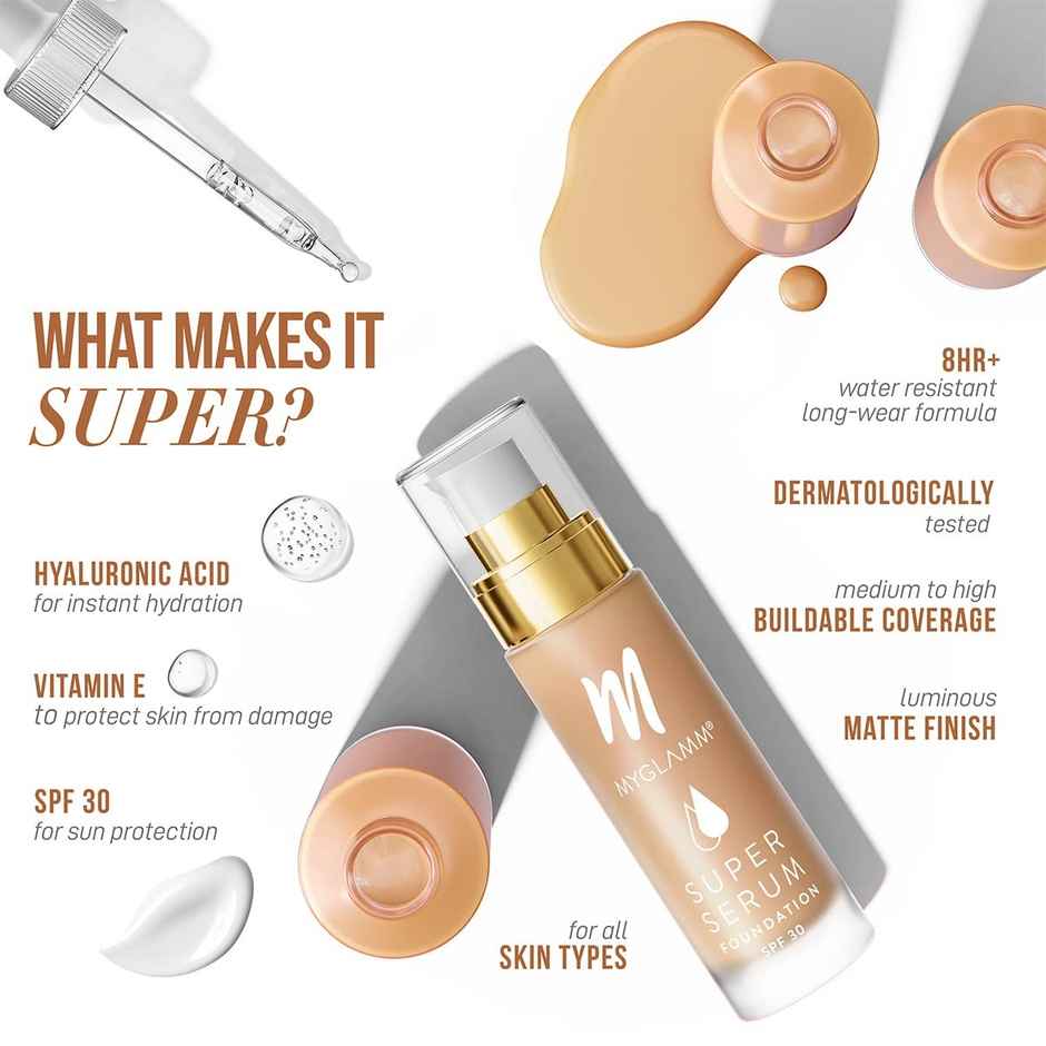 MyGlamm Super Serum Foundation - 301N Biscuit