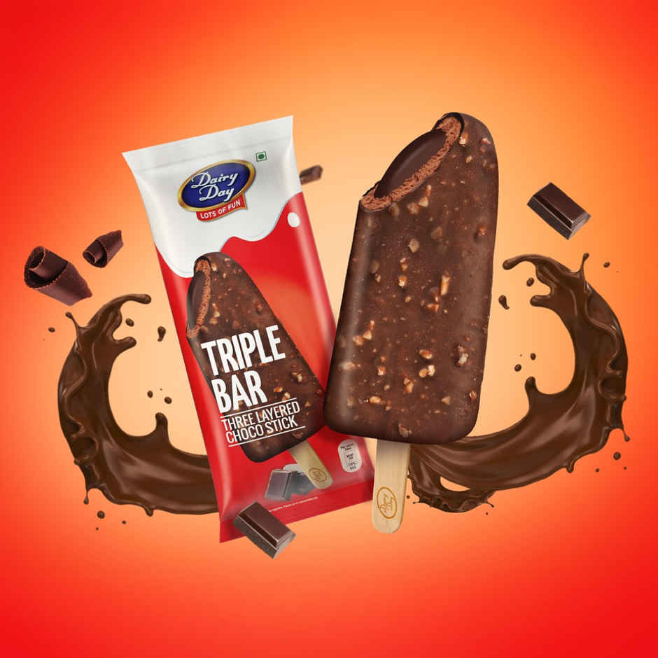 Dairy Day Triple Bar Chocolate Ice Cream Stick