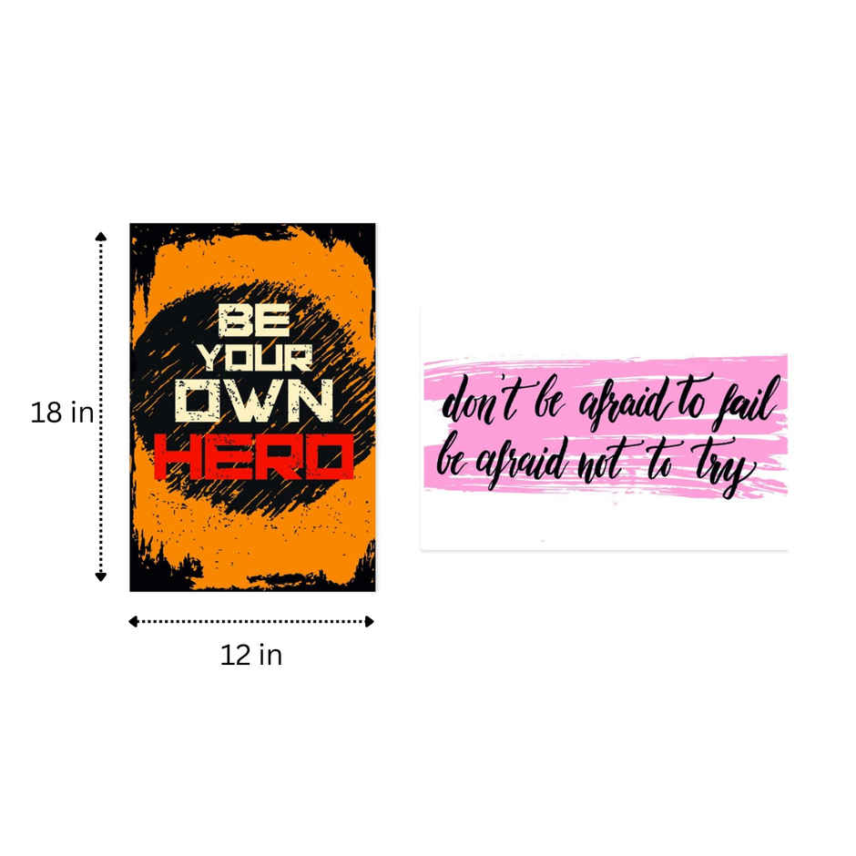 Paper Plane Design Motivational Wall Posters | Set of 10 | (12 Inch x 18 Inch) D82