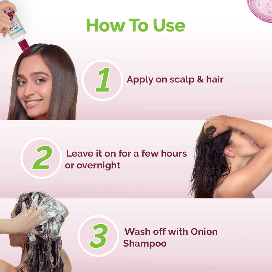 Mamaearth Onion Hair Oil for Hair Fall Control with Onion & Redensyl