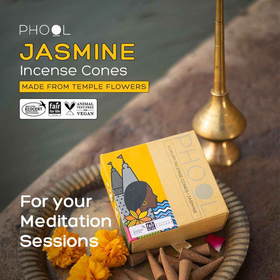 Jasmine Dhoop Cones 100% Natural Certified | Phool