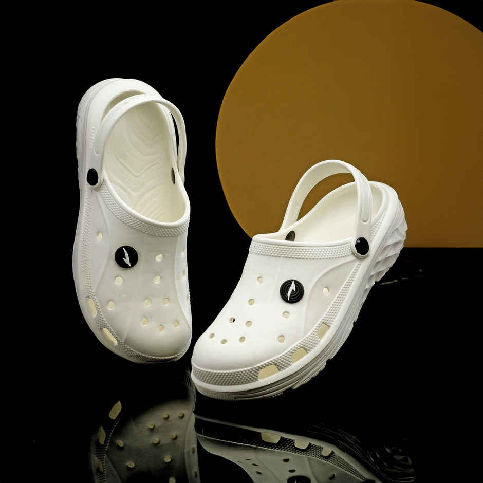 Asian Agc-14 Men Clogs Off White (Size-8)