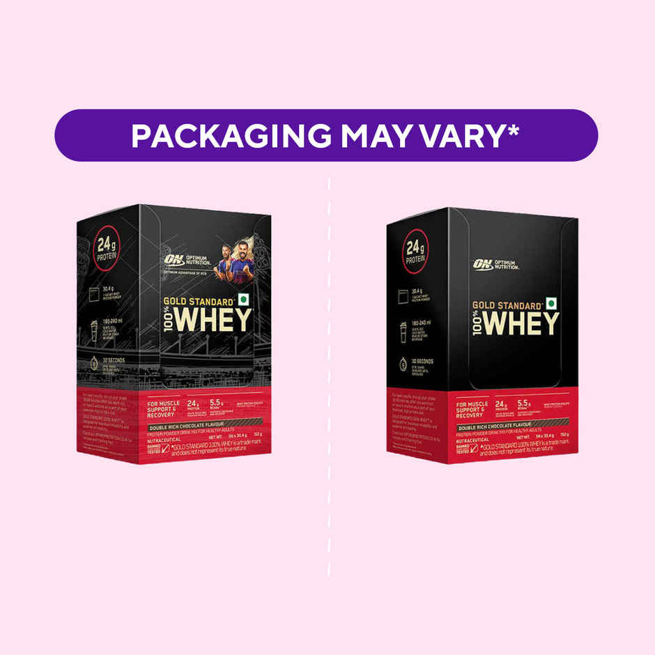 Optimum Nutrition Gold Standard Complete Whey Protein Powder Double Rich Chocolate (5 X 30.4g)