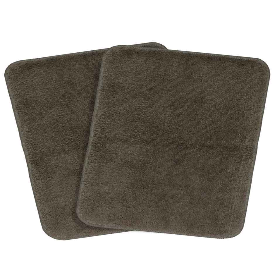 Saral Home Cotton Anti Skid Solid Bathmats | Soft & Super Absorbent Mats | Brown - 40 x 60 cm