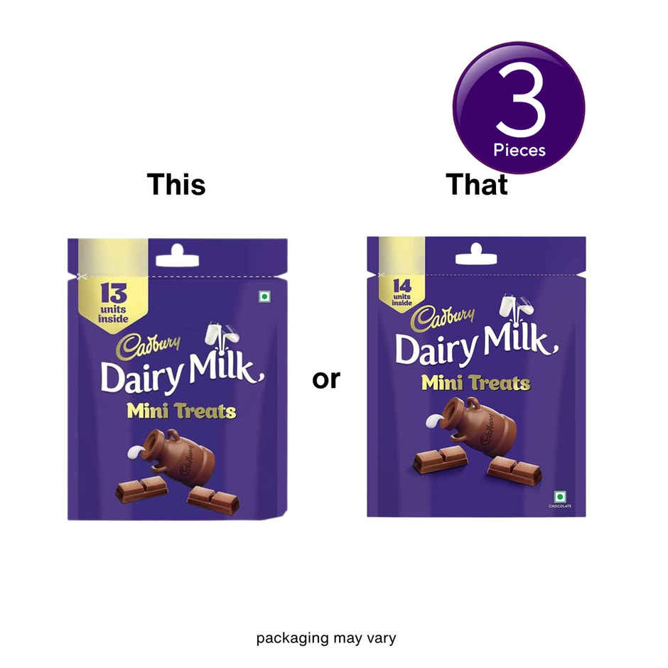 Cadbury Dairy Milk Mini Treats Chocolate Pack Combo