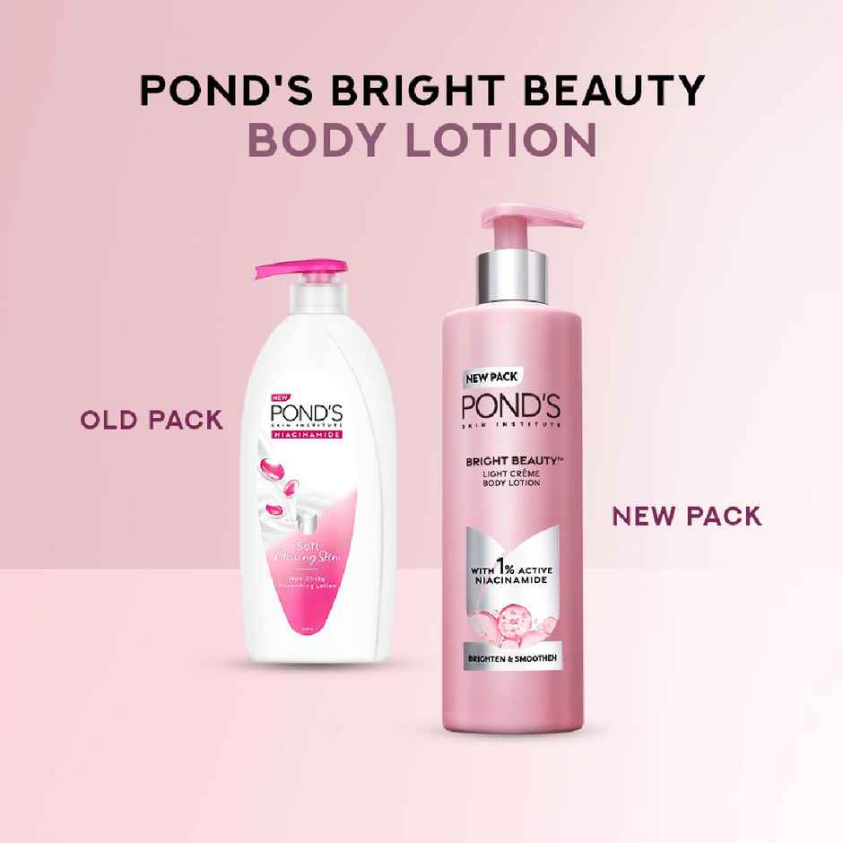 Pond's  Bright Beauty Light Cream Body Lotion For Smooth & Bright Skin,600Ml