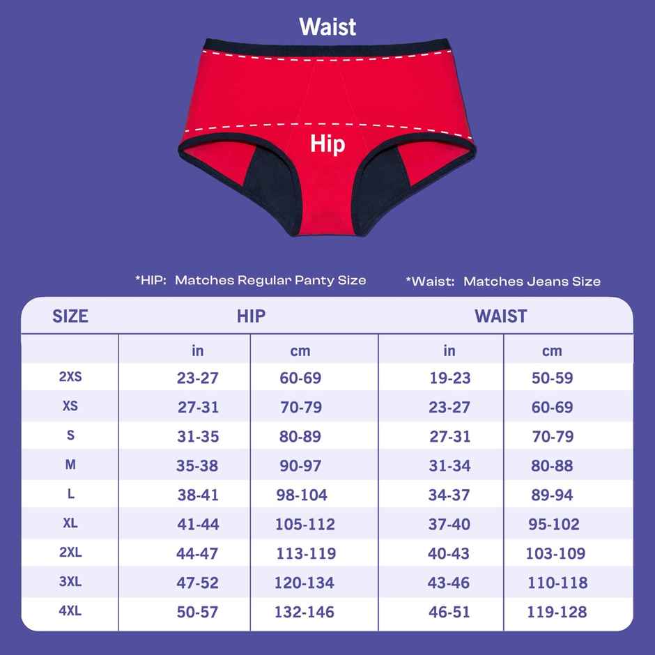 Healthfab GoPadFree Reusable Leak-Proof Period Panty | Black - XL