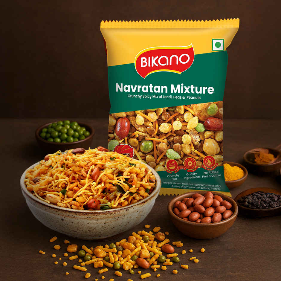 Bikano Navratan Mixture | Crunchy & Spicy Indian Snack | Protein & Fiber-Rich | Tea-Time & Anytime Snack