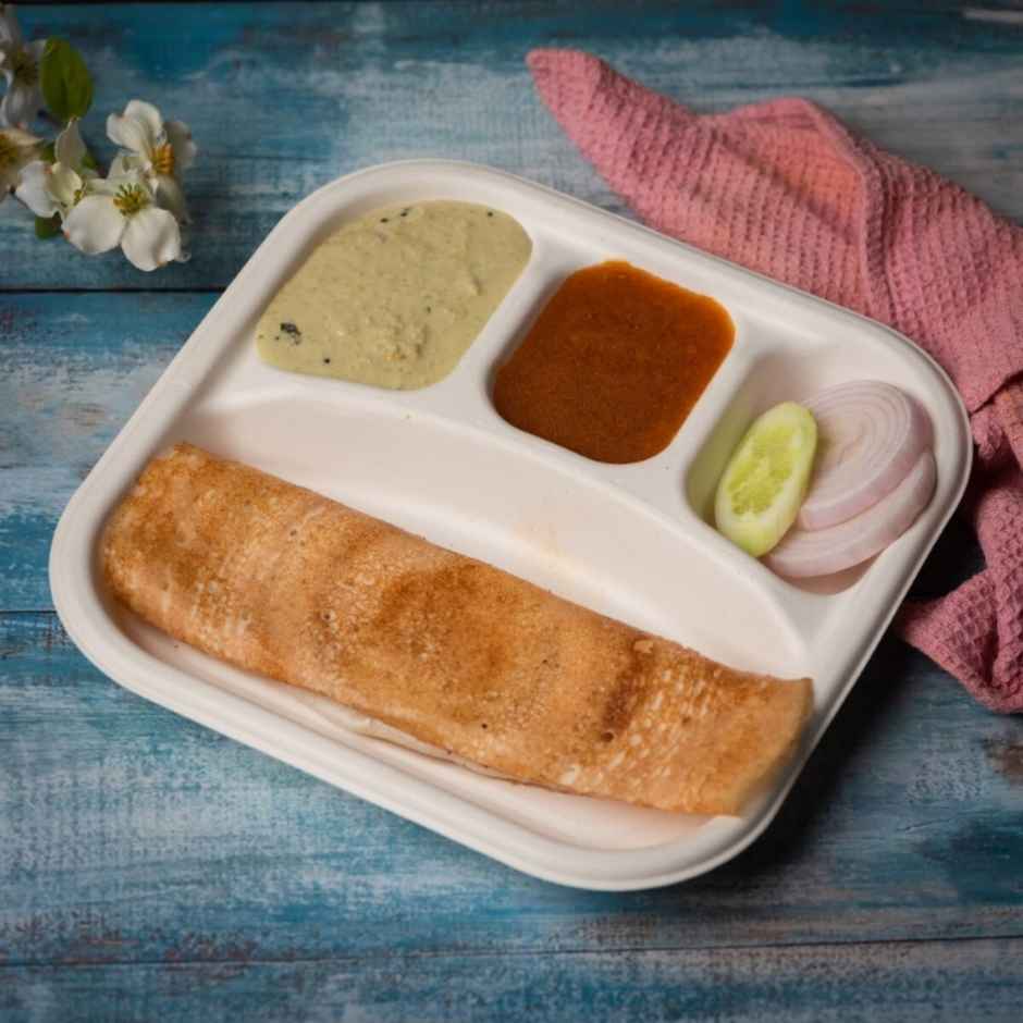 Bagasse Plate | Square | 10 inch | 4 Compartment | Naturepac