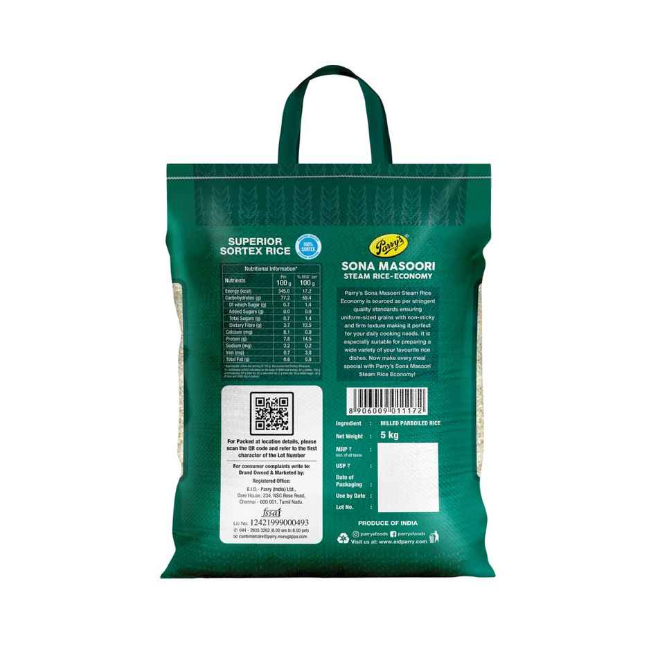 Parry's Sona Masoori Steam Rice Economy