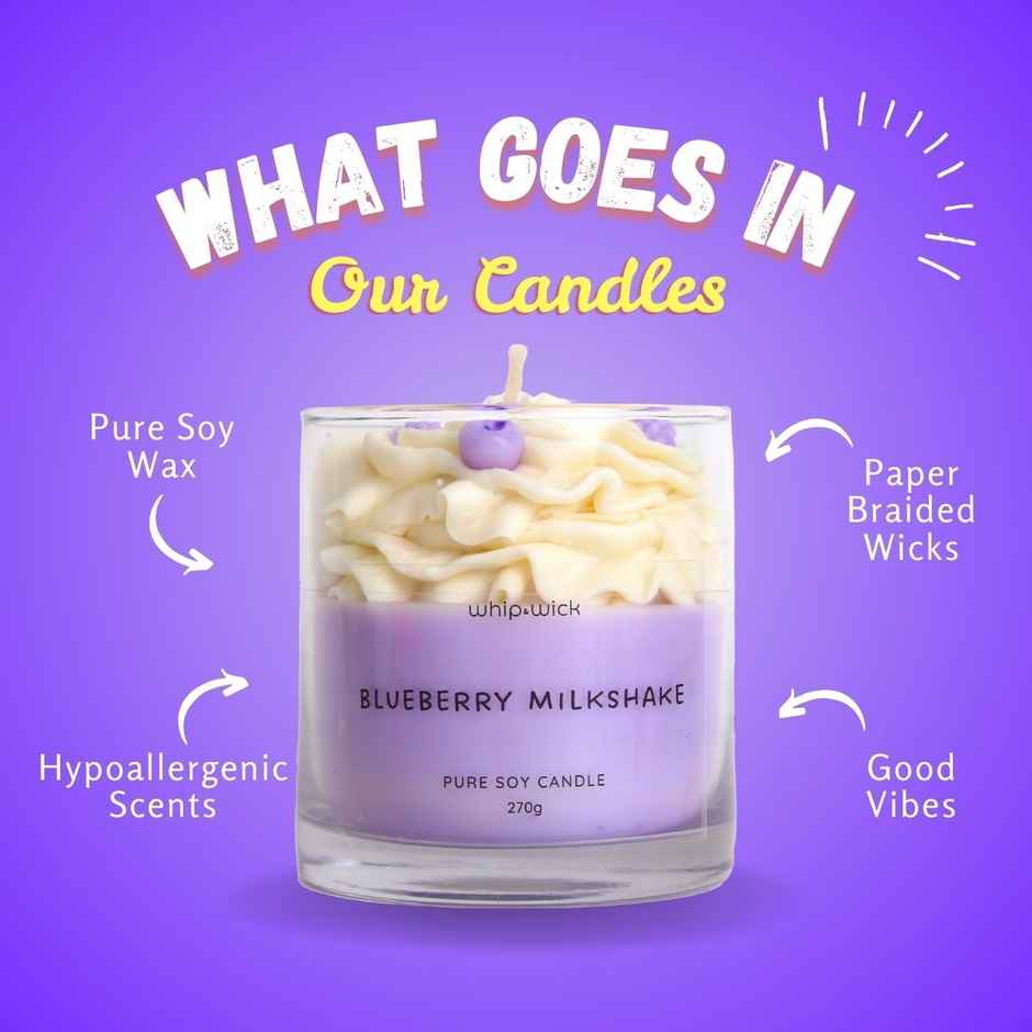 Whipand Wick Blueberry Milkshake Scented Candle