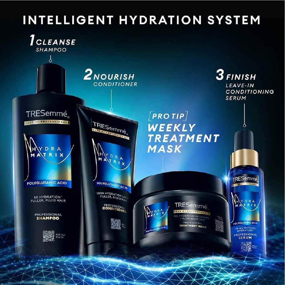 Tresemme Hydra Matrix Leave-In Conditioner | Polyglutamic Acid Serum | 100H Hydration,Frizz Control