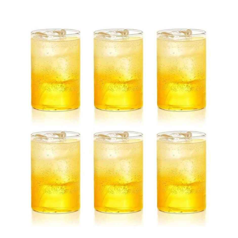 Borosil Vision Transparent Drinking Glass Set | 295 ml Borosilicate Glass Tumblers