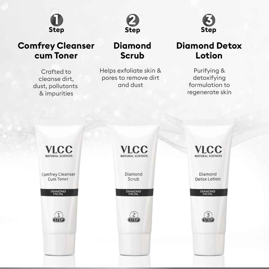 VLCC Diamond Facial Kit With Free Rose Water Toner