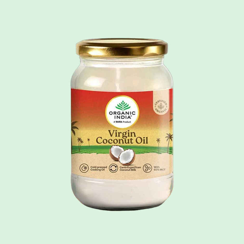 A Tata Product - Organic India Virgin Coconut Cold Pressed Oil | Labs Tested On 250+ Parameters
