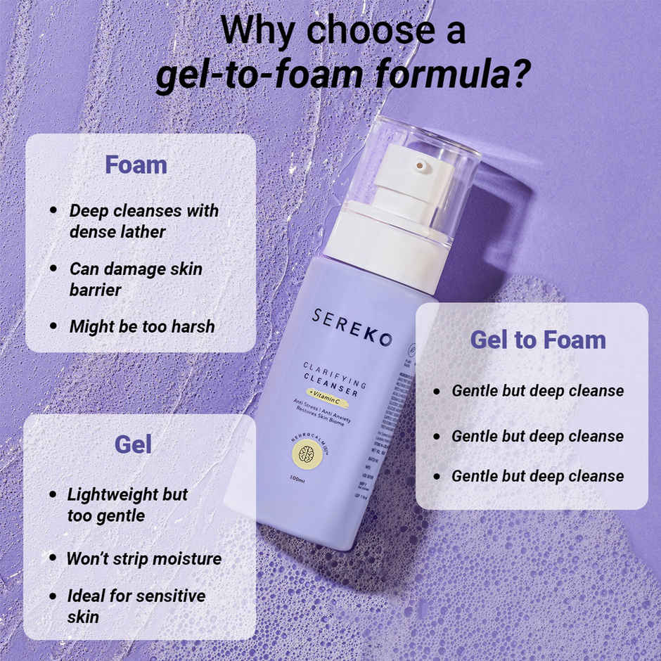 SEREKO Vitamin C Glowing & Brightening for Acne, Dark Spots & Excess Oil Face Wash