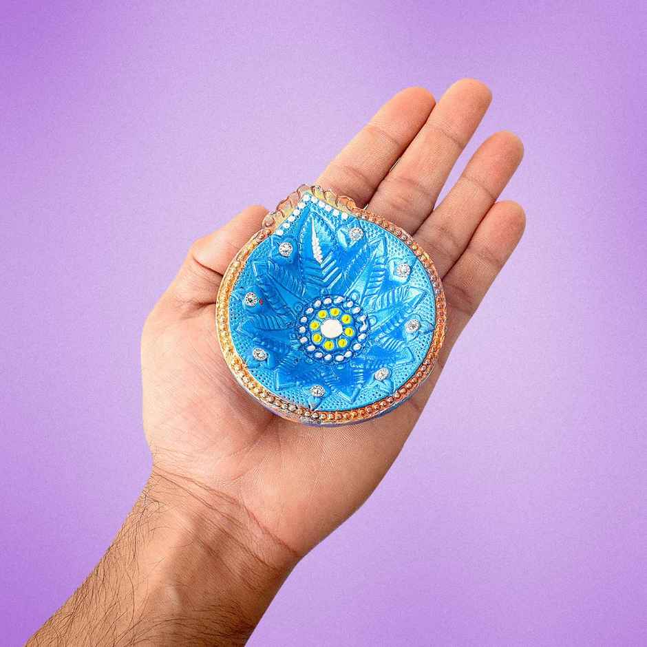 Designer Multicolor Clay Diya | Pack Of 6 | Satvik