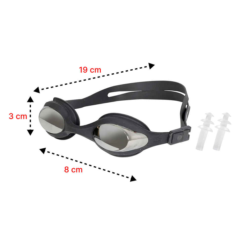 Vector X Viva Swimming Focus One Piece Mirror Goggle | Double Silicone Strap| Anti Fog