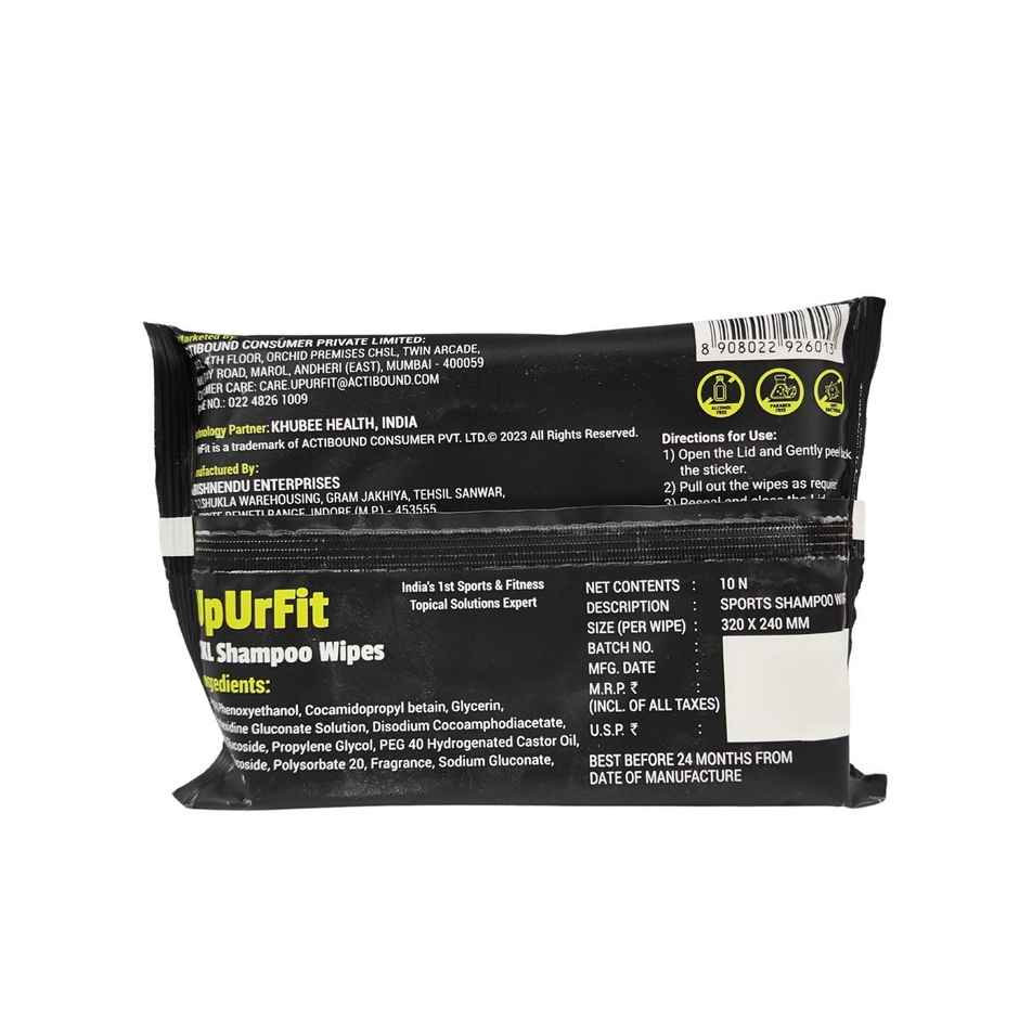 Upurfit Xxl Shampoo Wipes (Pack Of 1)