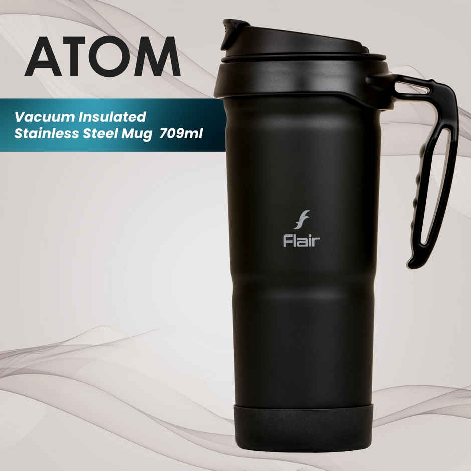 Flair Atom 709 ml Stainless Steel Insulated Mug | Black