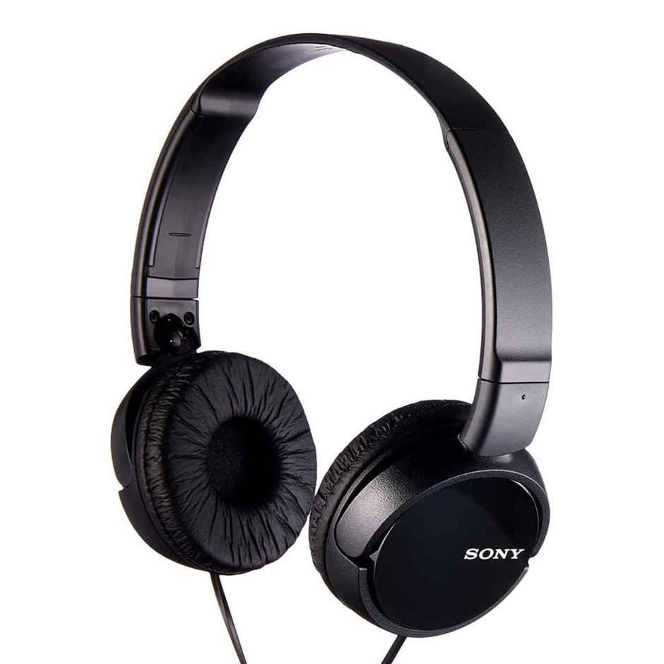 Sony Mdr-zx110ap Wired On-Ear Headphones | Tangle-free Cable | 3.5 mm Jack | Headset Mic- Black