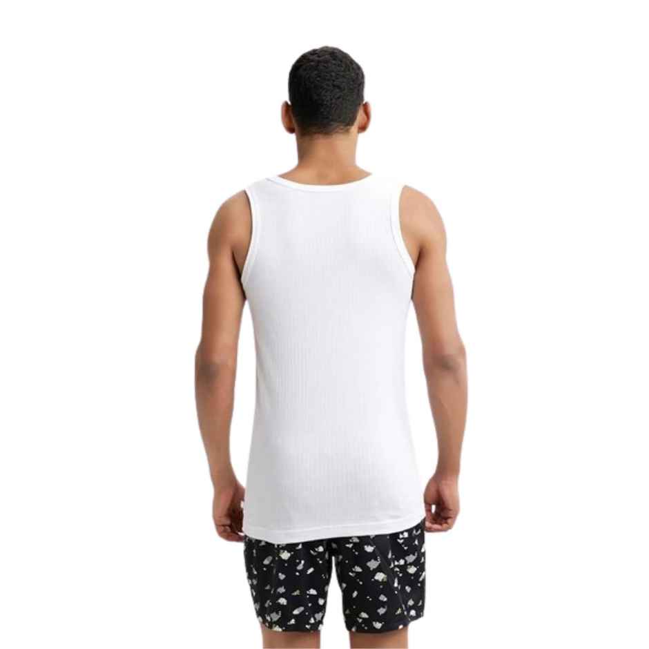 Jockey 8816 Men's Super Combed Cotton Sleeveless Vest|Extended Length|Easy Tuck | White-95