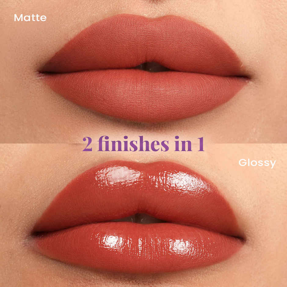 Staze Gloss Lock 2-in-1 Liquid Lipstick + Clear Gloss | Transferproof  | 03 Im Bubbly | 7g