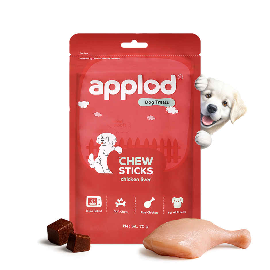 Applod Chicken Liver Chew Sticks Dog Treat | For Puppy & Adult | Suitable for all breeds