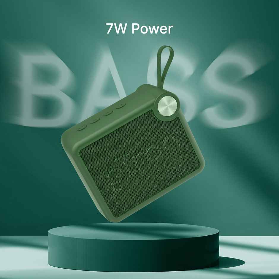 pTron Musicbot Pop V2 7W Mini Bluetooth Speaker with Pristine Sound & 8 Hours Playtime | Green