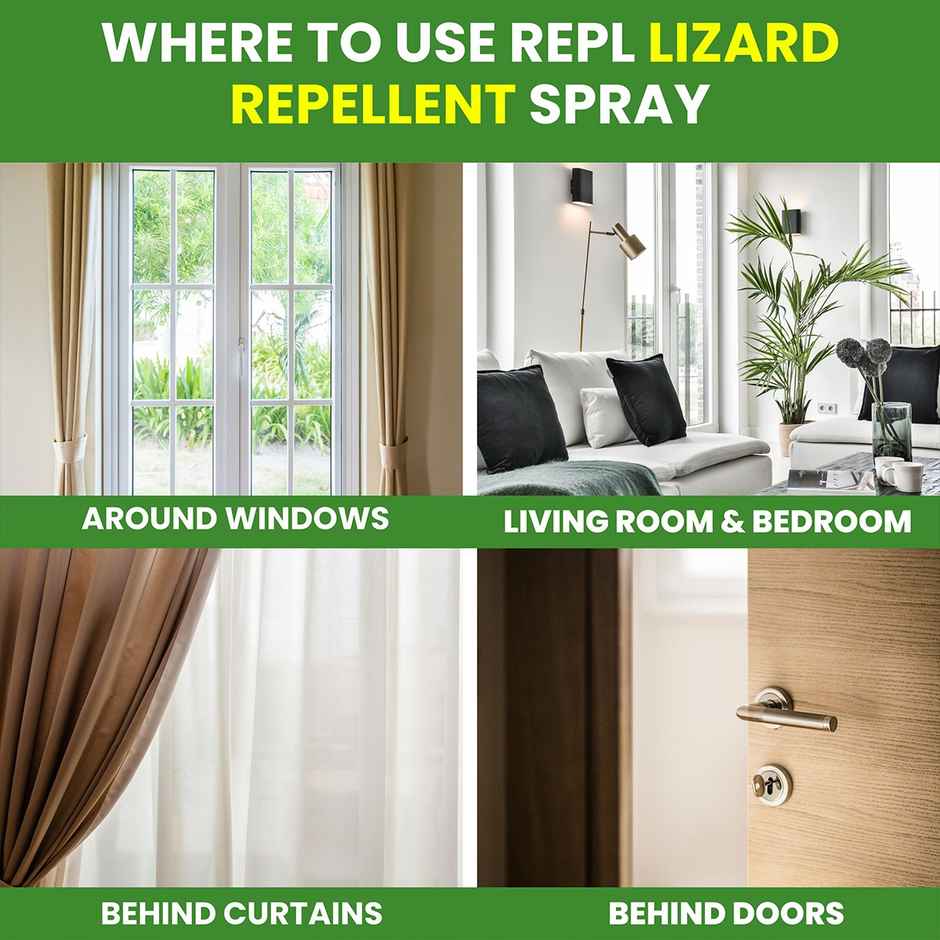 Repl Lizard Repellent Spray | Peppermint and Eucalyptus Oils | Natural and Safe For Kids