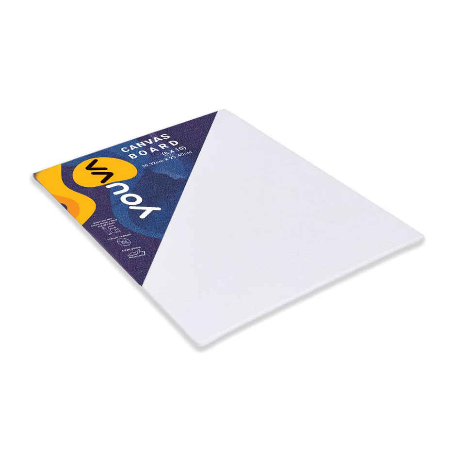 Navneet Youva Primed Canvas Board for Acrylic and Oil colour painting Size 8 x 10 inch