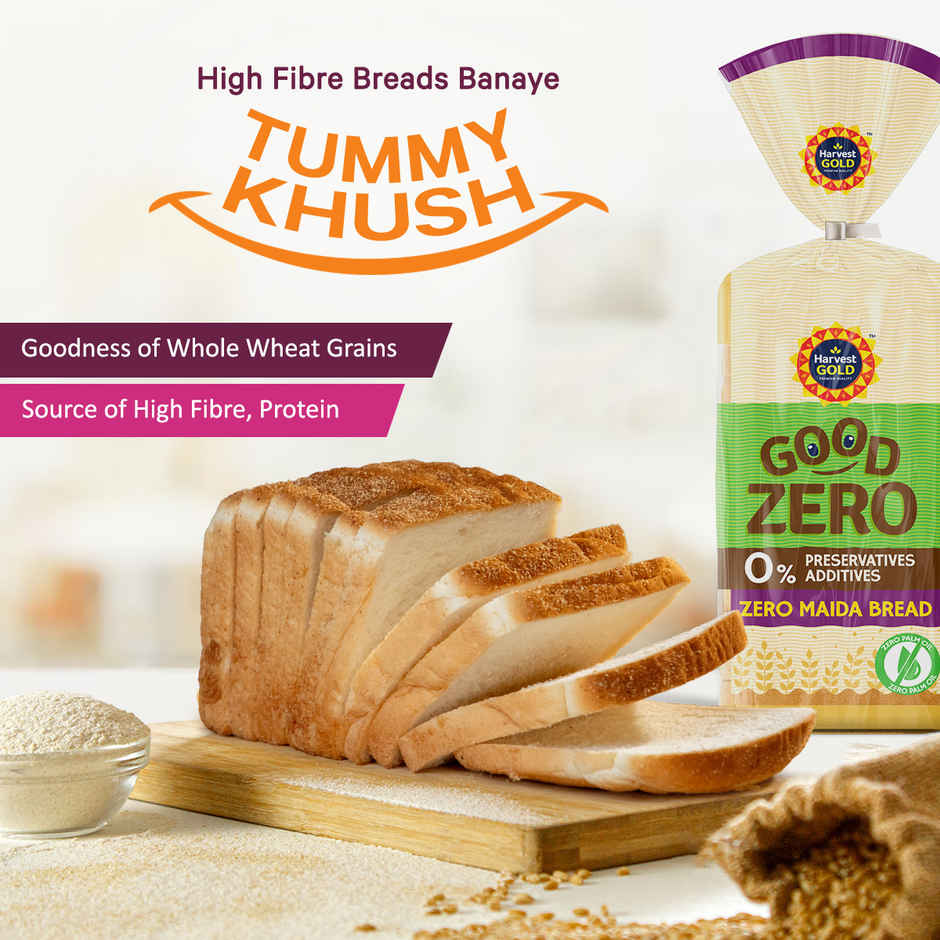 Harvest Gold - Good Zero- Pure Atta Bread (Zero Preservatives, Zero Palm Oil, Zero Addtives)