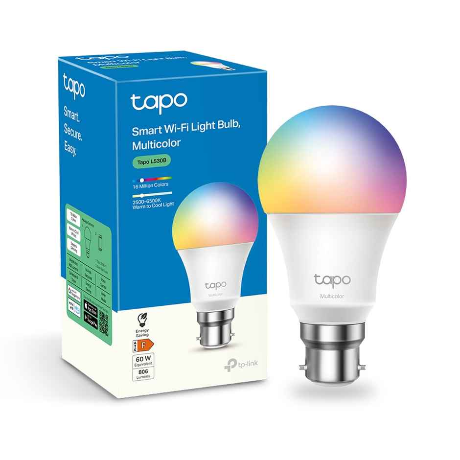 TP-Link Tapo L530B Smart Wi-Fi Light Bulb, Compatible with Alexa and Google Home, Multicolor